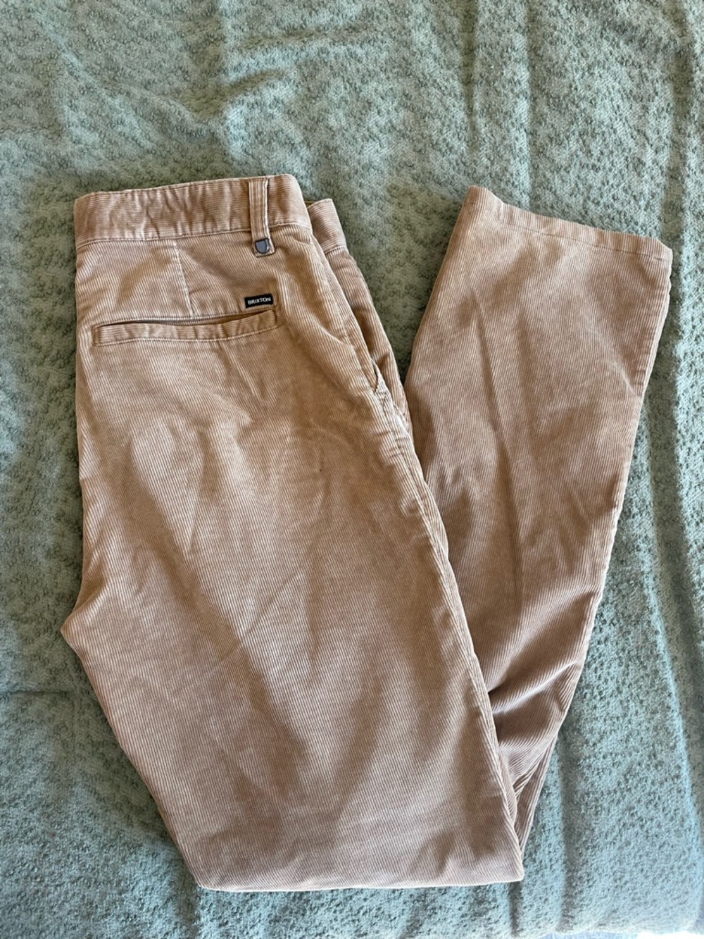 Brixton Men's Light Tan Corduroy Trousers